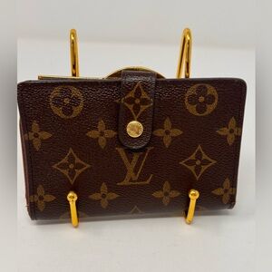 💯Authentic Louis Vuitton Monogram French Kiss-lock Wallet